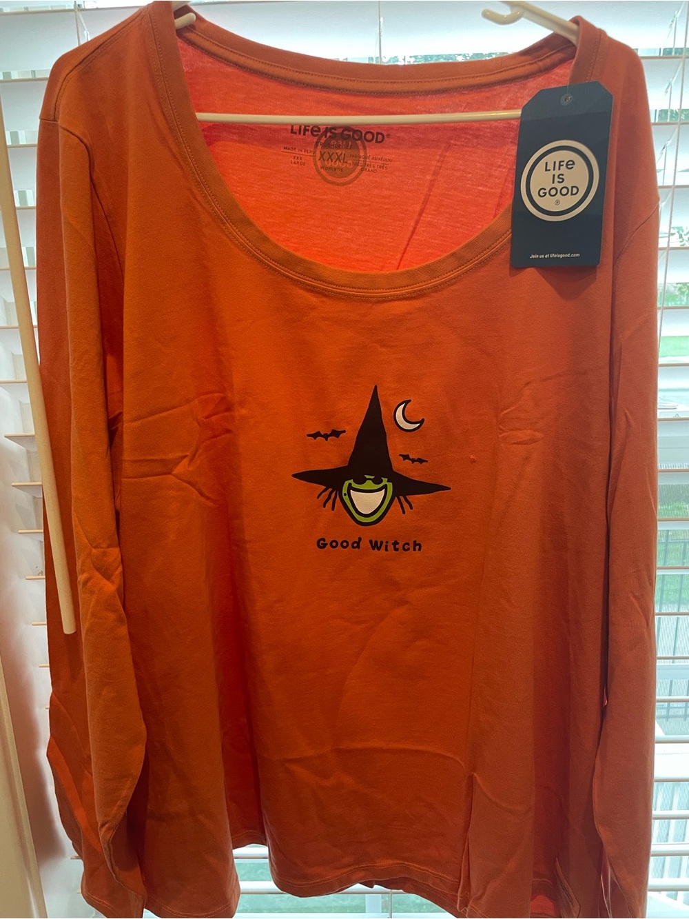 Life Is Good Orange 'Good Witch' Long-Sleeve Kids Tee
